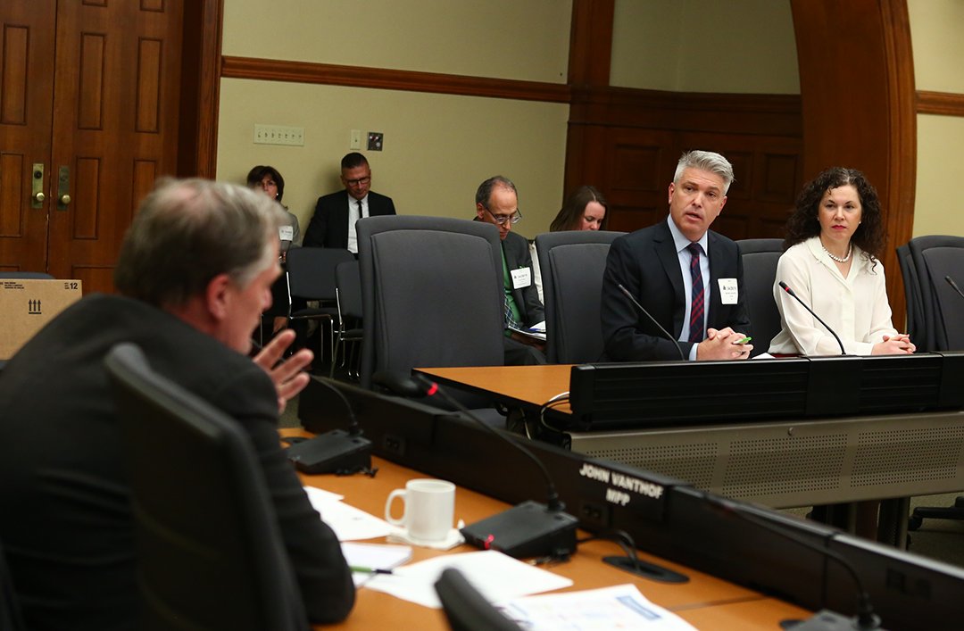 College representatives addressed a government standing committee on Bill 31 today to offer support and request added changes to proposed legislation that will protect students.