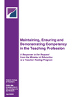 Maintaining, Ensuring and Demonstrating Competency in the Teaching Profession