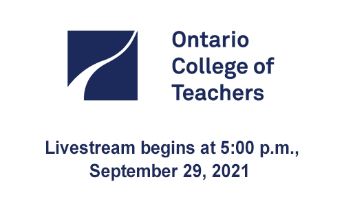 Livestream begins at 5:00 p.m., September 29, 2021